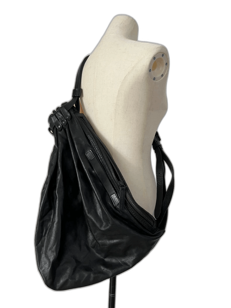 Yohji Yamamoto Leather Drawstring Handbag