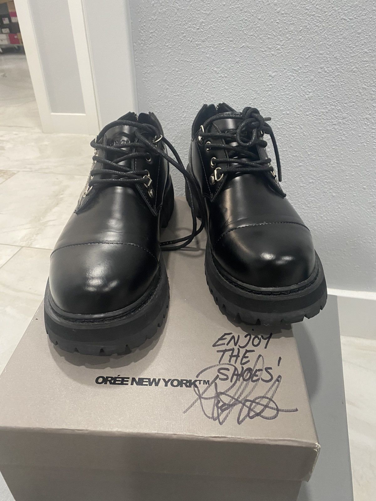 OREE NEW YORK MORGAN INFANTRY LACE UP DERBY SHOES