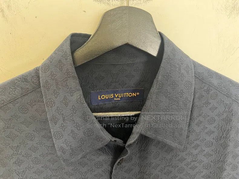 Louis Vuitton Louis Vuitton Dark blue dark grain full print short sleeve Size US M / EU 48-50 / 2 - 3 Thumbnail