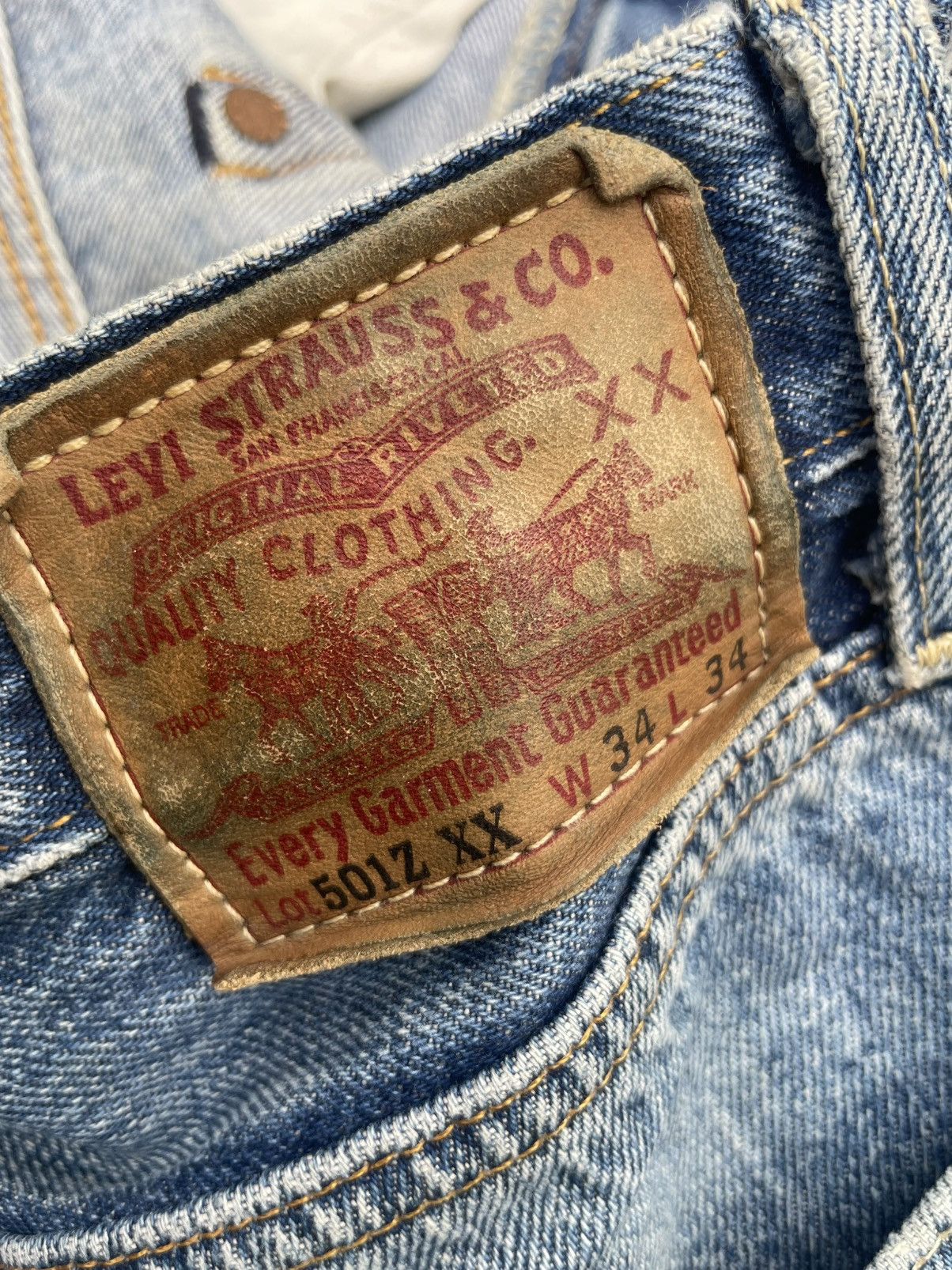 Levi's Vintage 90’s Levi’s Lot 501Z E Selvedge Distresed Size US 34 / EU 50 - 10 Thumbnail