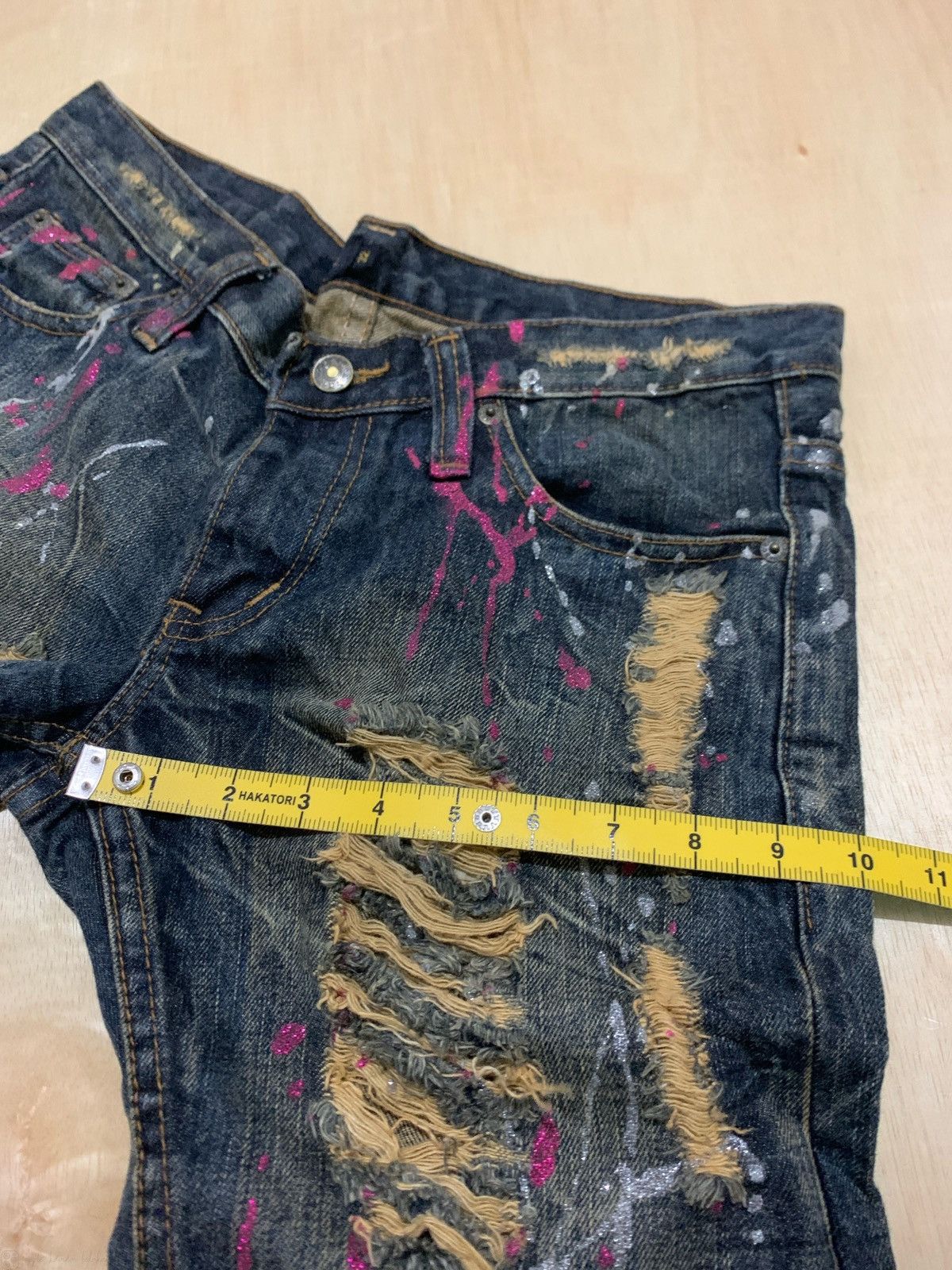 20471120 Distressed Denim kui Painter Ifsixwasnine Style Jeans Size US 33 - 14 Thumbnail