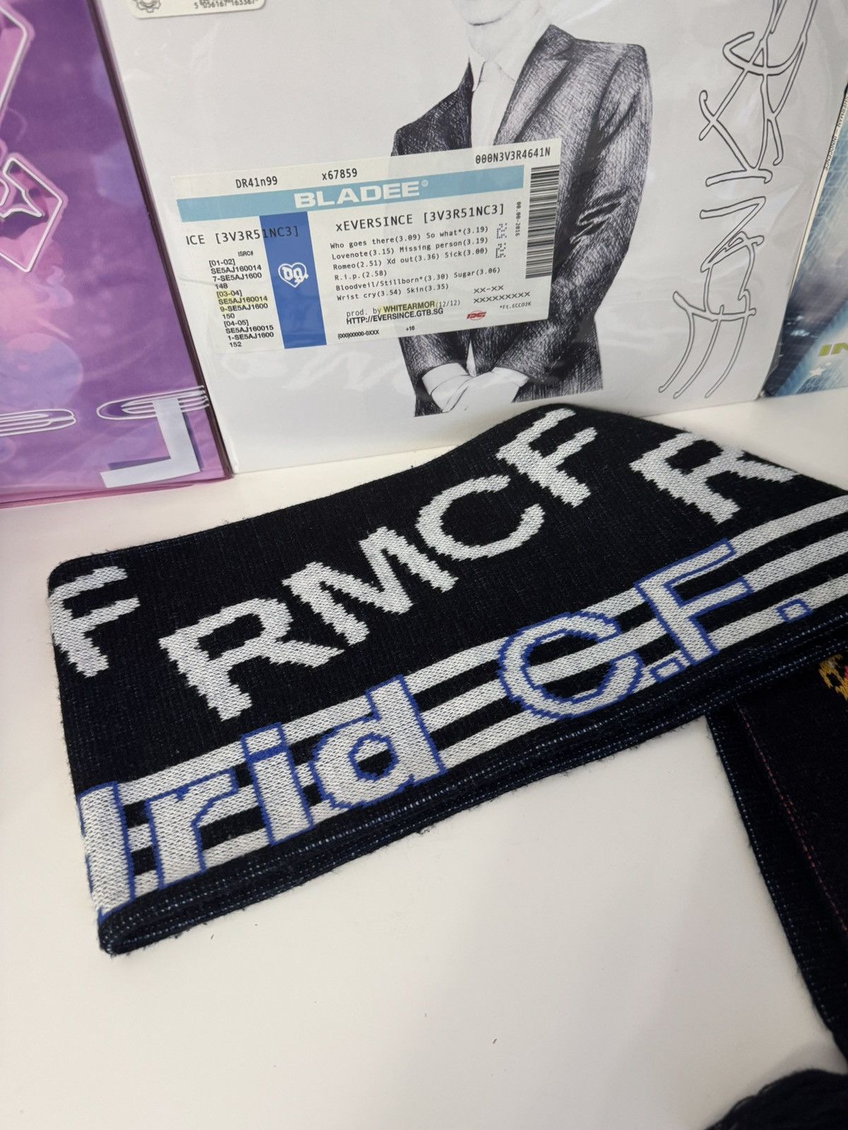 Adidas Real Madrid RMCF Adidas Fans Scarf Black Retro Size ONE SIZE - 3 Thumbnail
