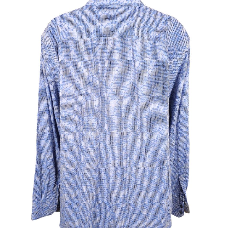 Robert Graham Robert Graham Shirt Mens 4XL Blue Electric Slide Classic Fit Shirt Size US XXL / EU 58 / 5 - 5 Thumbnail