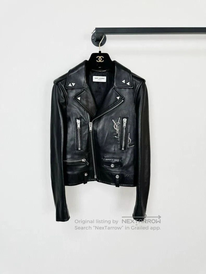 Yves Saint Laurent Saint Laurent Leather Biker Jacket Size 34. Size US XS / EU 42 / 0 - 1 Thumbnail