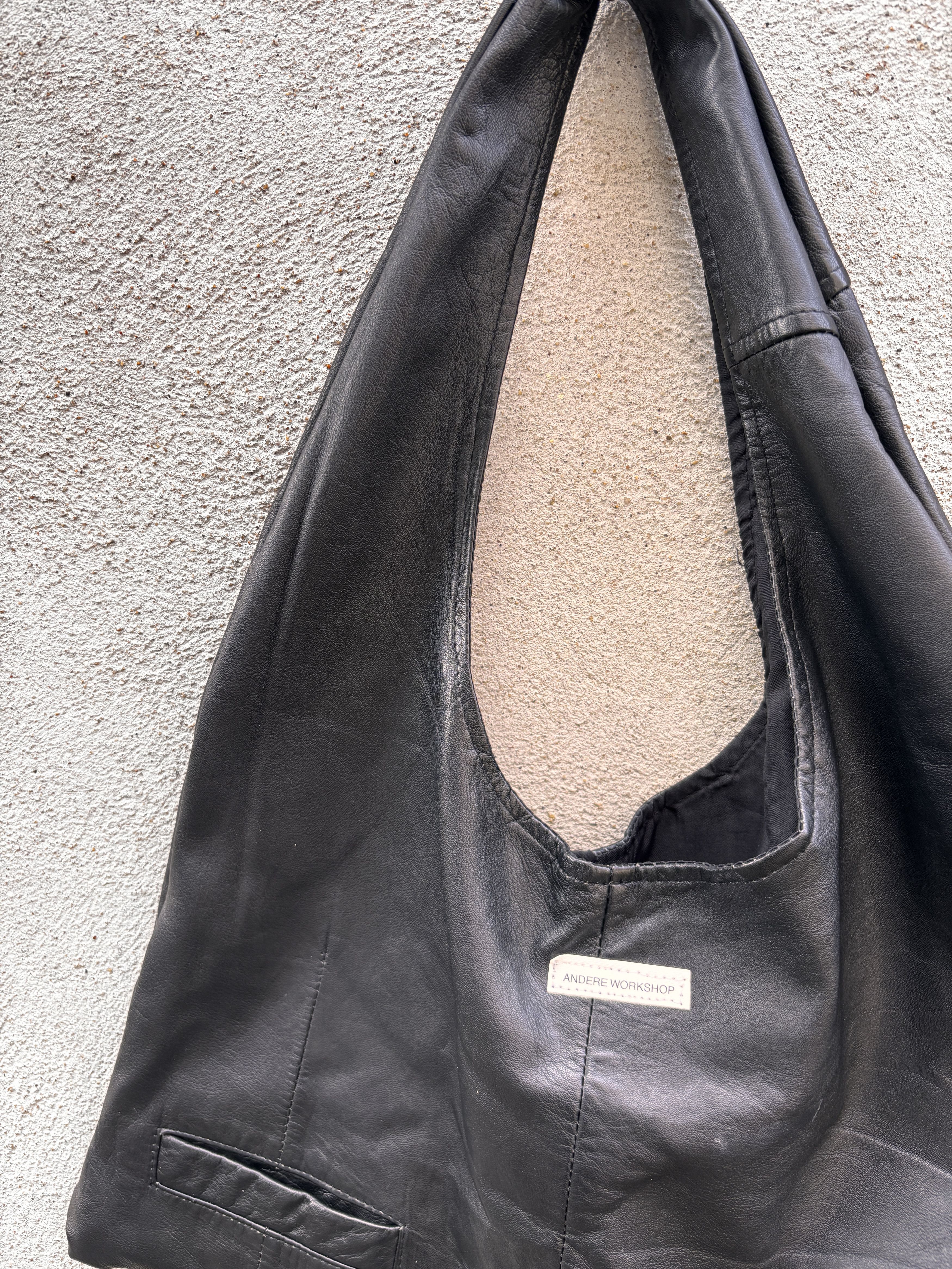 Other Hobo leather bag black shopper avant garde Size ONE SIZE - 2 Thumbnail