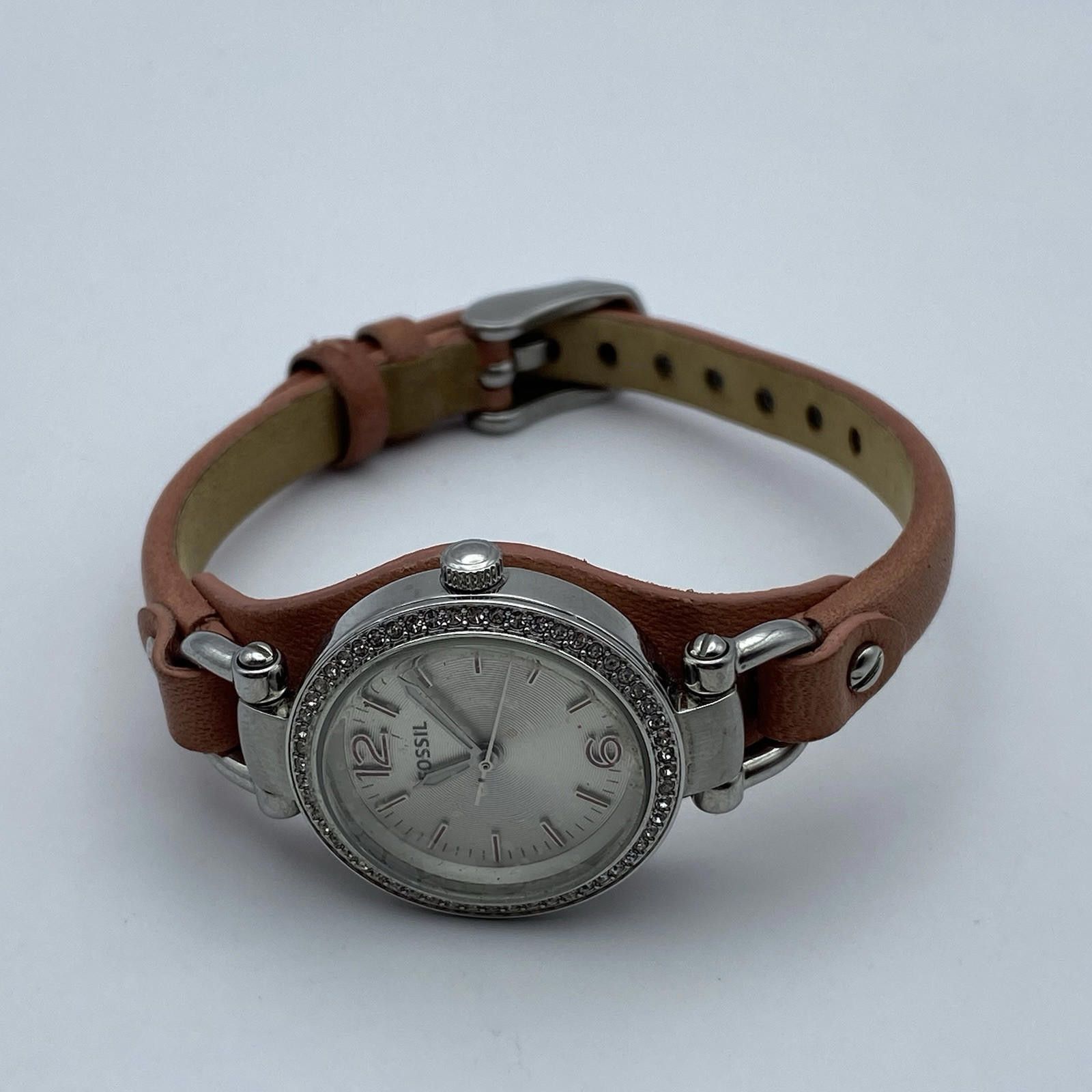 Fossil Fossil Women's Georgia Mini Pink Leather Strap Watch ES3472 Size ONE SIZE - 3 Thumbnail