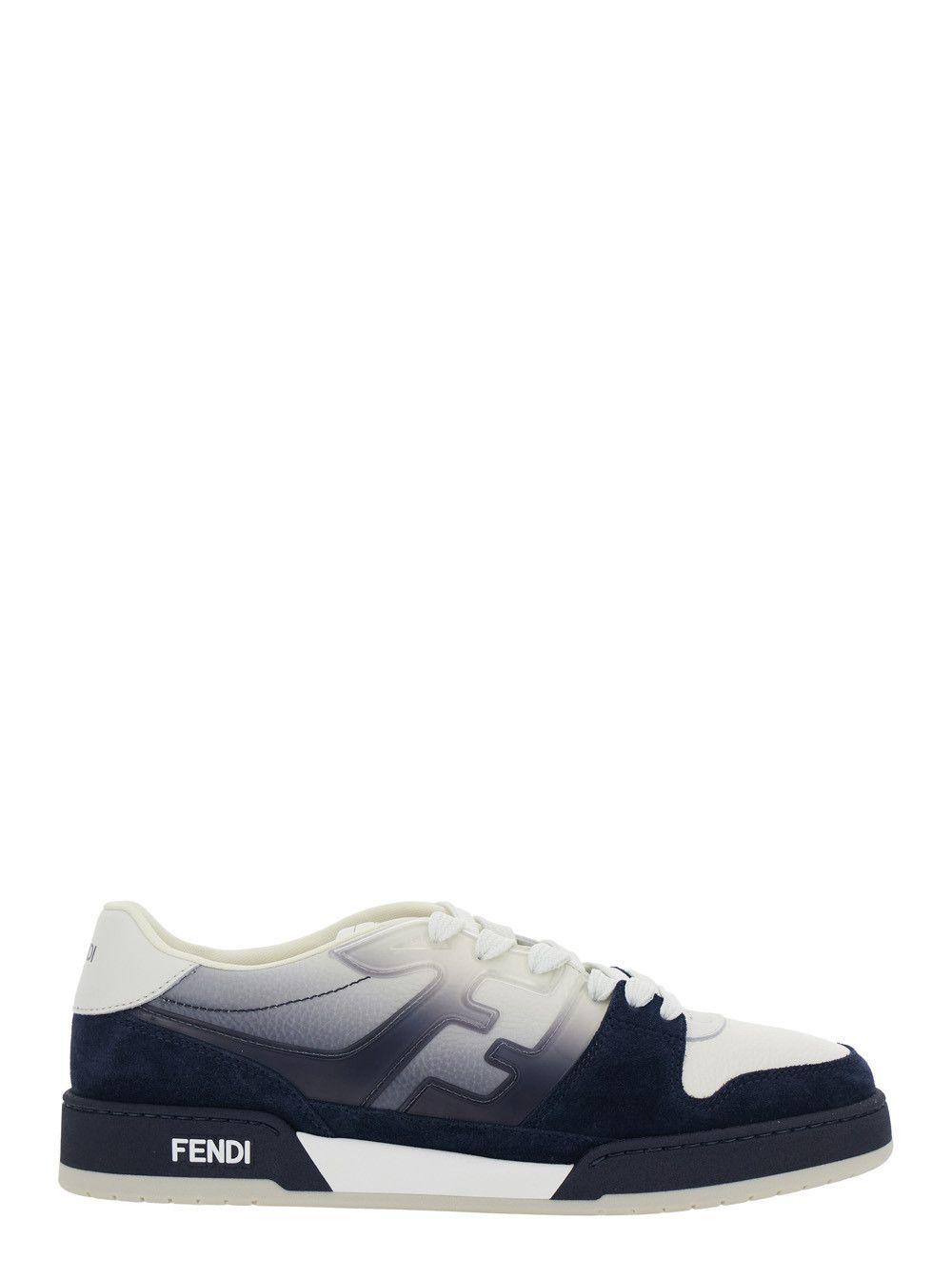 Fendi 'Fendi Match' Blue Low Top Sneaker with Side FF Logo and Worn Effect in Suede Man Size US 11 / EU 44 - 1 Thumbnail