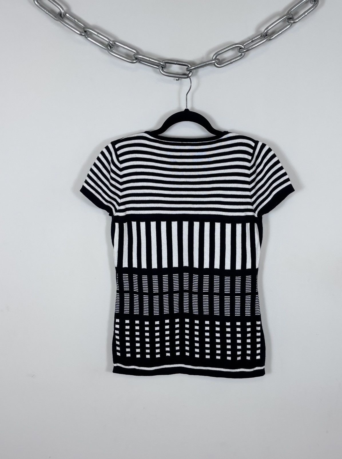 Marimekko Marimekko Leea Women’s Geometric Knit Short Sleeve Tunic Top Size S / US 4 / IT 40 - 10 Thumbnail