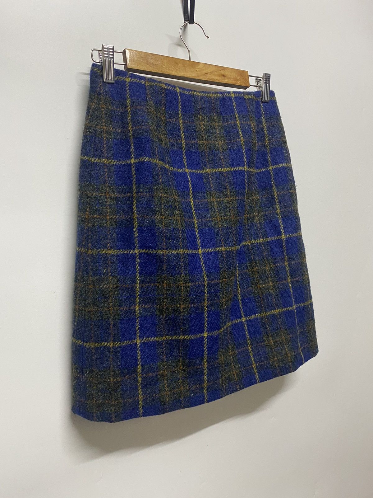 Harris Tweed × Japanese Brand Mackintosh Philosophy Harris Tweed Plaid Wool Skirt Mini Size 26" / US 2 / IT 38 - 6 Thumbnail