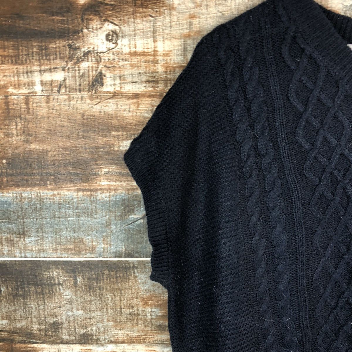 Homespun Knitwear × Japanese Brand Japanese Brand Dark Blue cable Knitwear #A1805 Size US L / EU 52-54 / 3 - 7 Thumbnail