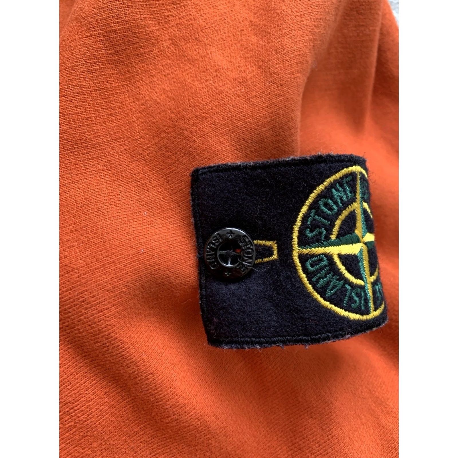 Stone Island VINTAGE Stone Island Sweater Shirt Orange XL Mens Full Zip Crew Neck Knit Cotton Size US XL / EU 56 / 4 - 6 Thumbnail
