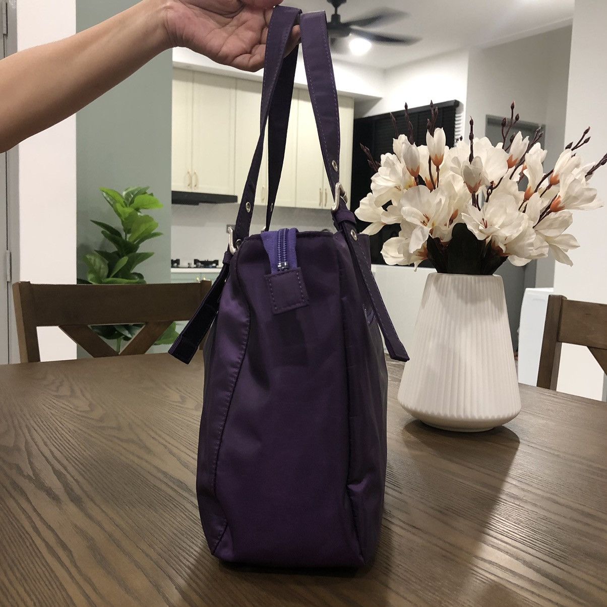 Moschino MOSCHINO Purple Nylon Tote Bag Size ONE SIZE - 5 Thumbnail