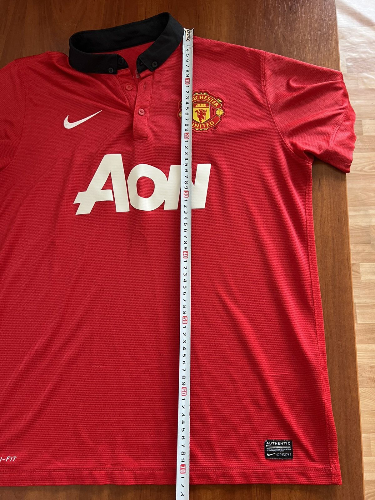 Nike 2013/14 MANCHESTER UNITED HOME SOCCER JERSEY FOOTBALL SHIRT Size US L / EU 52-54 / 3 - 21 Thumbnail