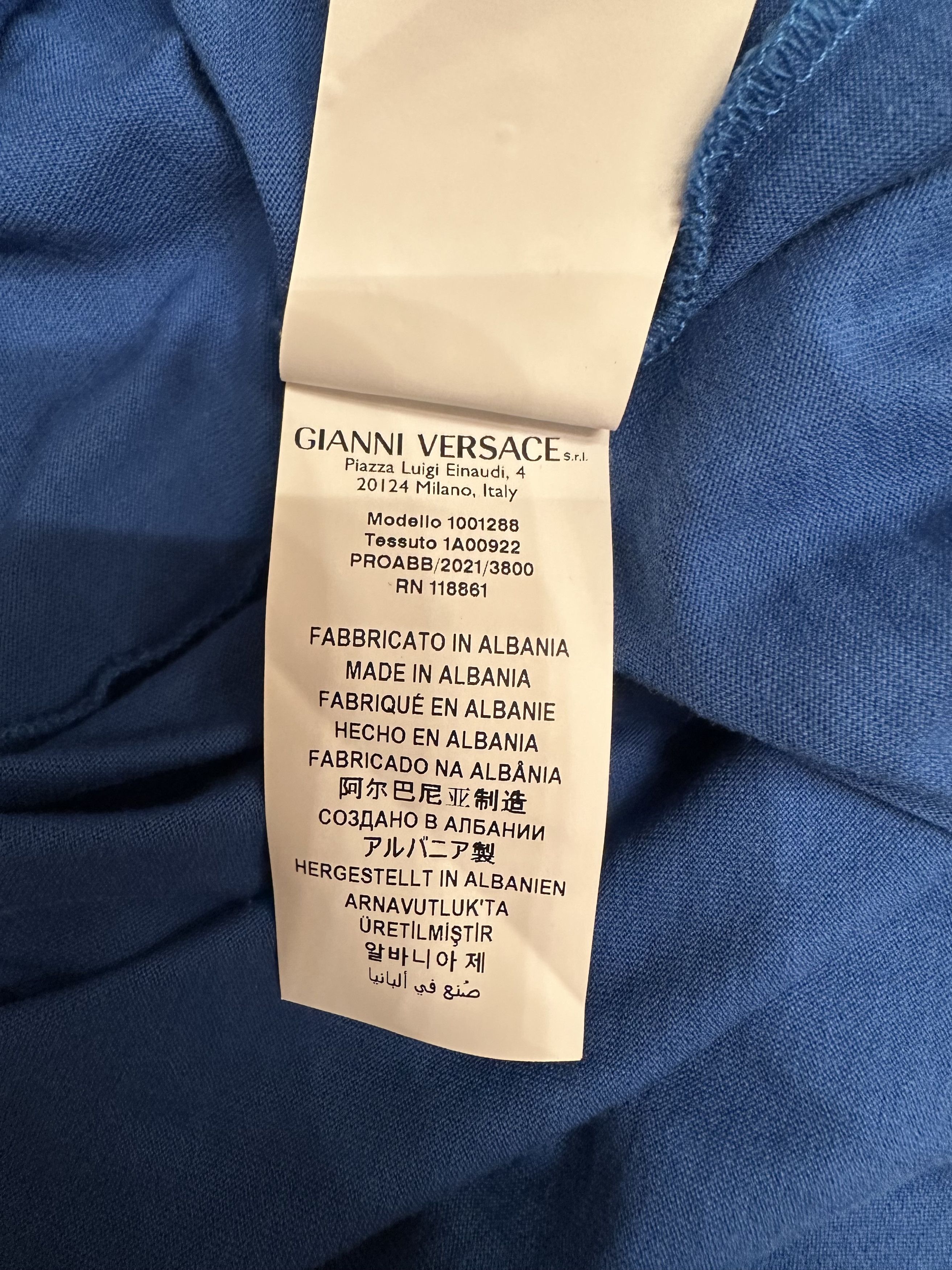 Versace Versace Wordmark Logo Tee Size US XL / EU 56 / 4 - 6 Thumbnail