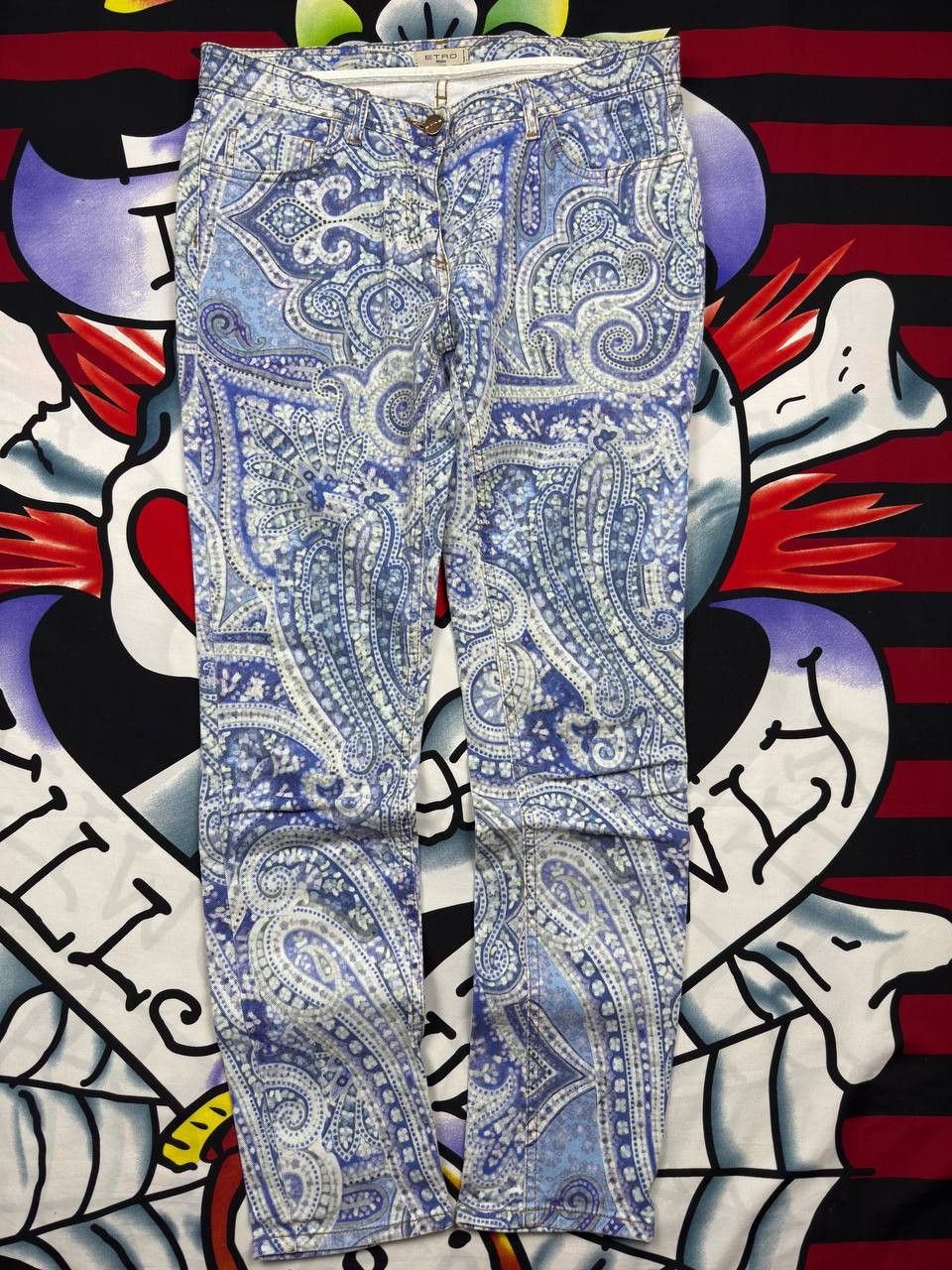 Etro ETRO Milano Luxury Designer Jeans Paisley Slim Pants Size 30 Size 30" / US 8 / IT 44 - 5 Thumbnail