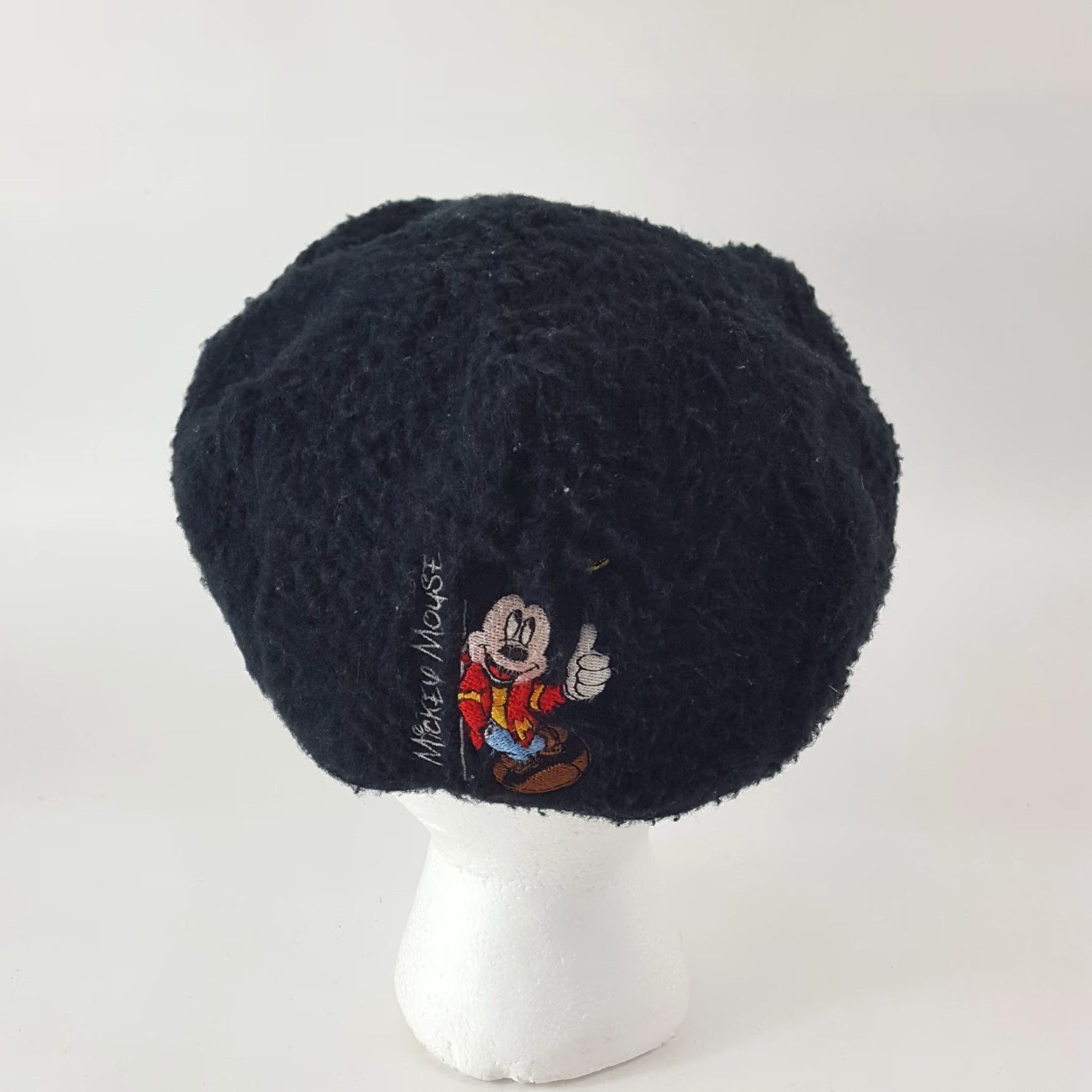 Disney VINTAGE Disney Mickey Mouse Newsboy Cap Hat - Black Fleece - Size M - 90s Cartoon - Mens Size US M / EU 48-50 / 2 - 4 Thumbnail
