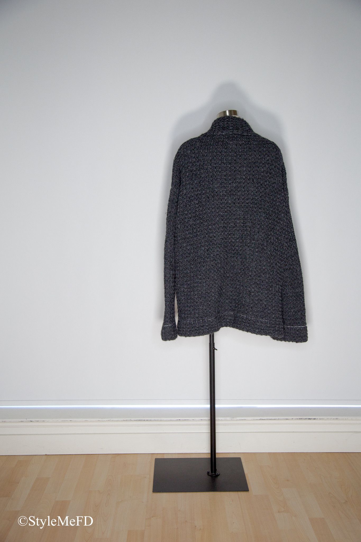 Maison Margiela MM6 Maison Margiela Oversize Waffle Weave Wool Blend Sweater Size XL / US 12-14 / IT 48-50 - 3 Thumbnail