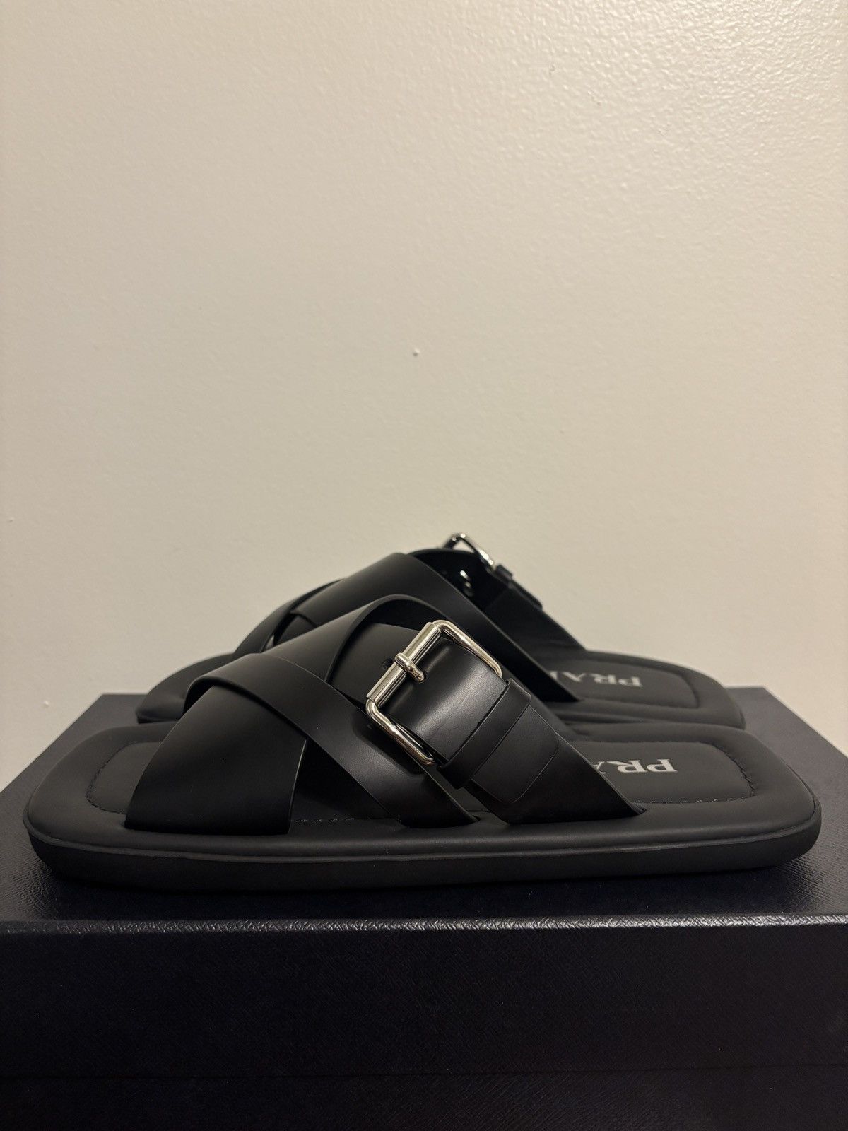 Prada Prada Double Crisscross Sandals Size US 7.5 / EU 40-41 - 4 Thumbnail