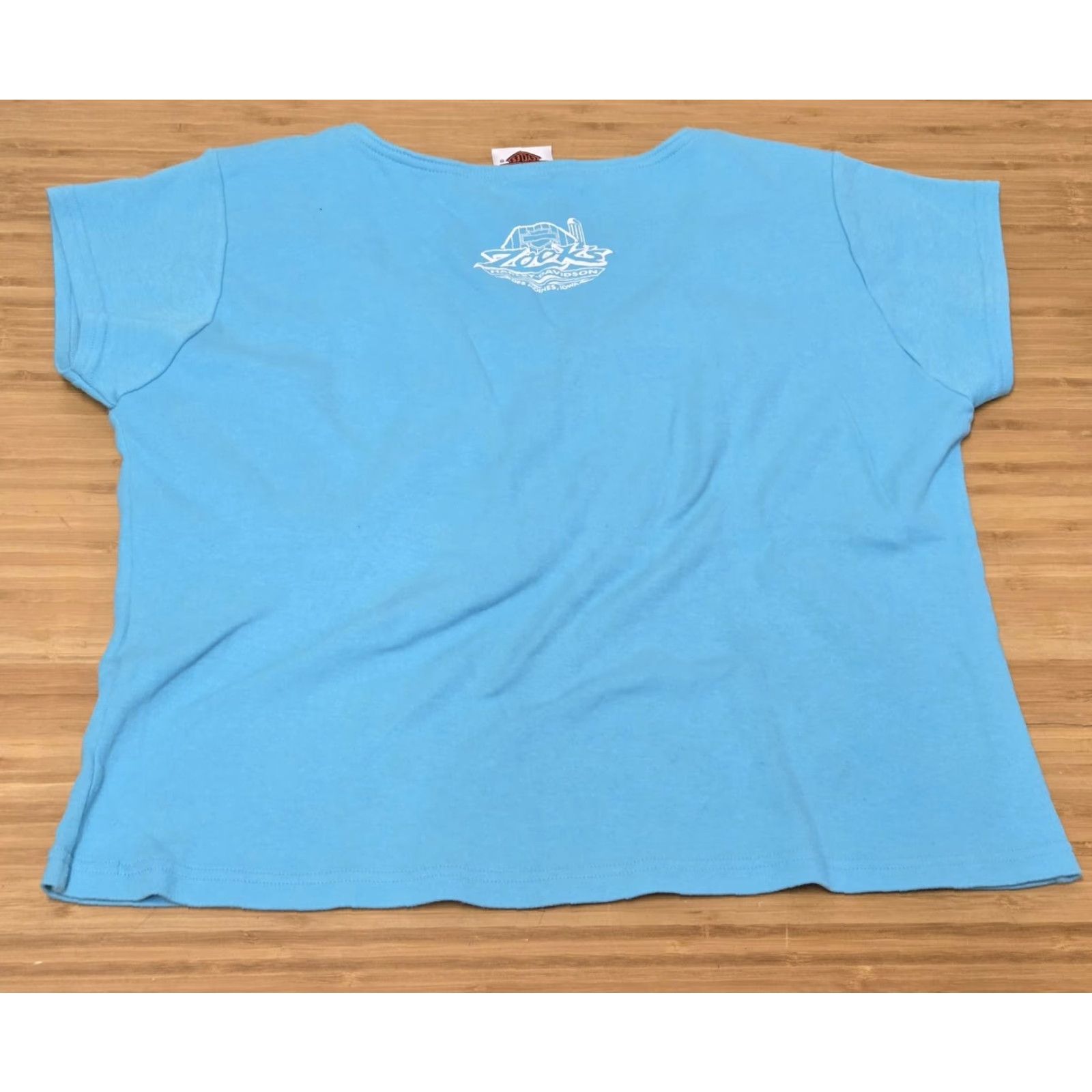 Harley Davidson VINTAGE Harley-Davidson Shirt Womens XL Blue Motorcycle Moto USA Des Moines Iowa Zooks Size XL / US 12-14 / IT 48-50 - 4 Thumbnail