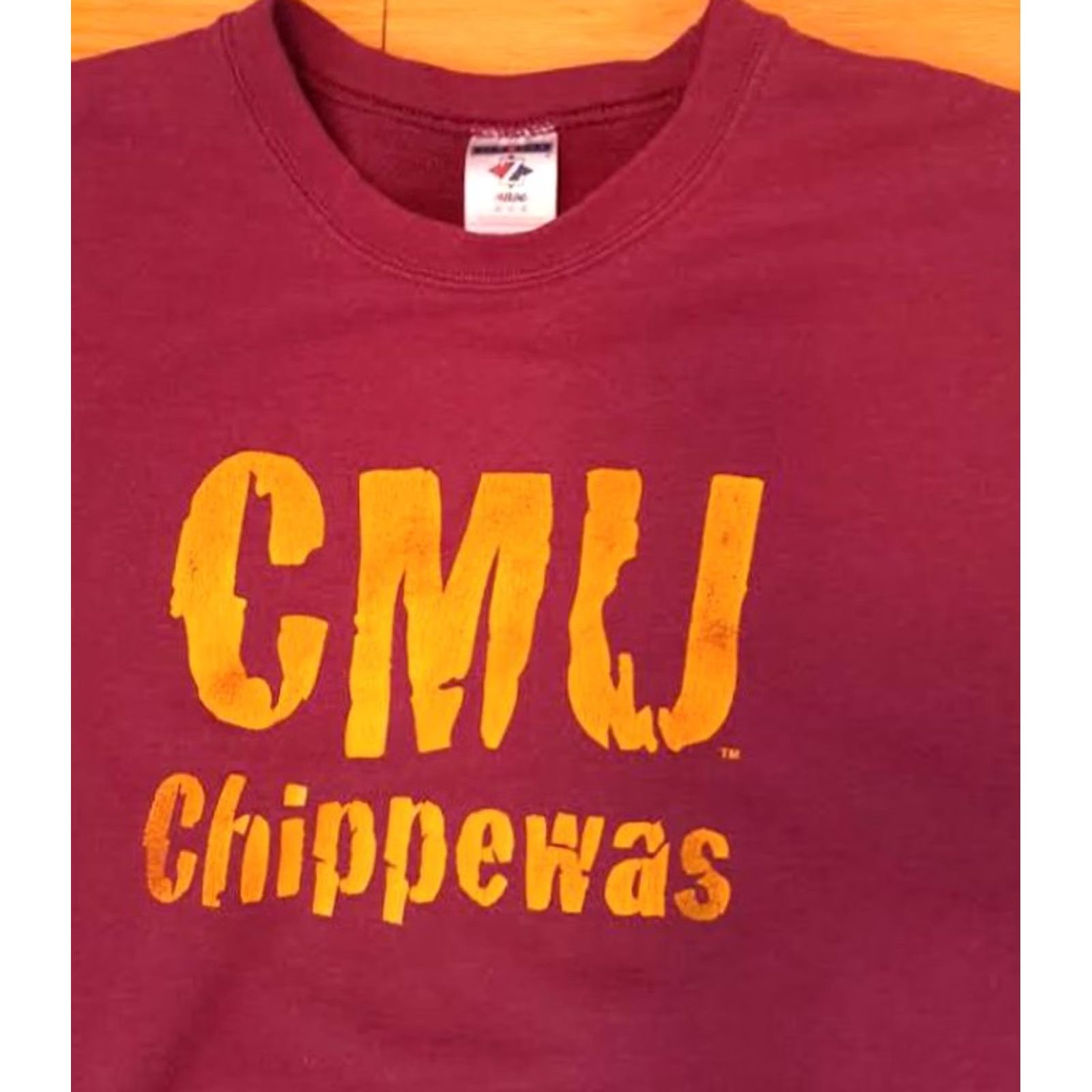Jerzees Central Michigan University Chippawas Sweatshirt Jerzees - Medium Burgundy Canvas Size US M / EU 48-50 / 2 - 4 Thumbnail