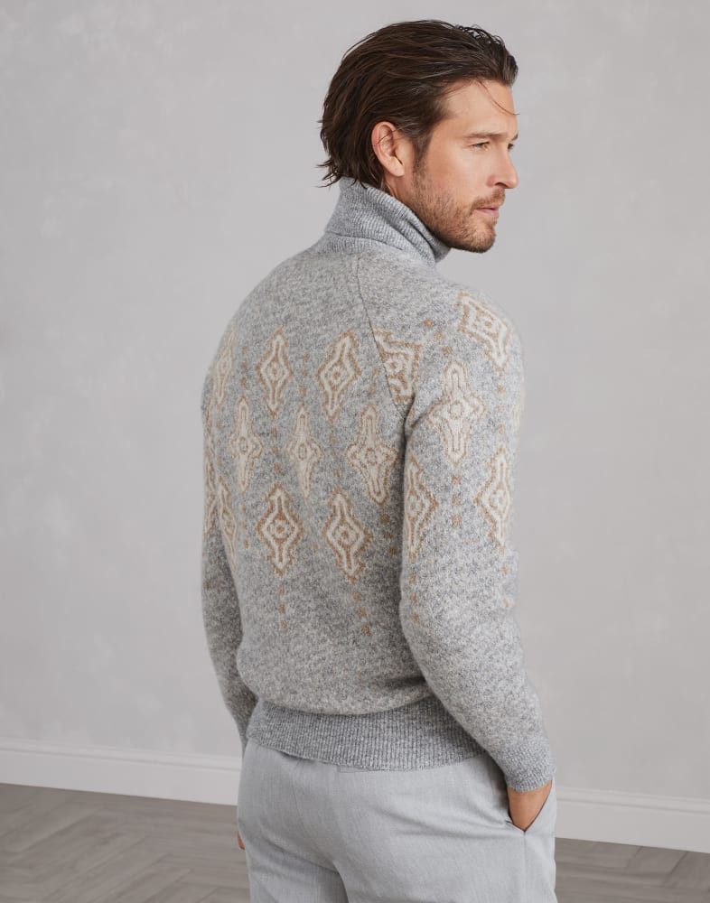 Brunello Cucinelli o1w1db10825 Turtleneck Jumper in Grey Size US XL / EU 56 / 4 - 4 Thumbnail