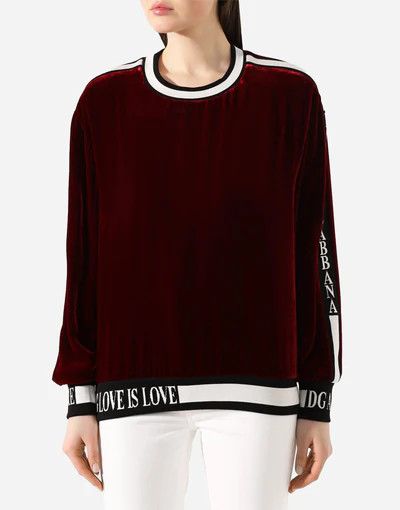 Dolce & Gabbana o1y0925 Crewneck Sweatshirt in Burgundy Size XS / US 0-2 / IT 36-38 - 2 Thumbnail
