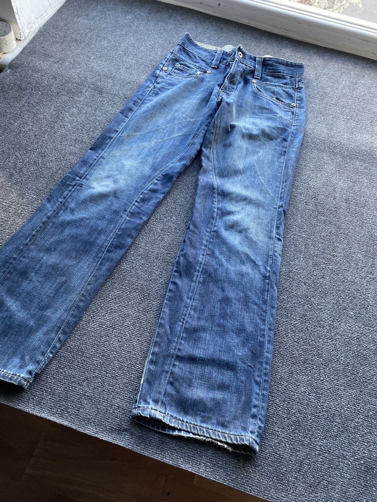 G-Star 🔥Opium Punk G Star Distressed blue mens jeans relaxed 34 siz Size US 34 / EU 50 - 20 Thumbnail