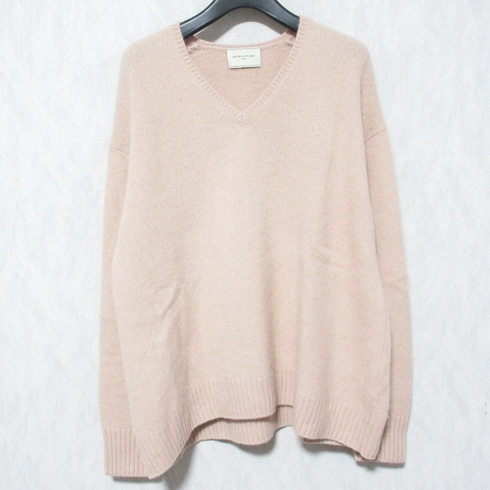 Other United Arrows Wool V Neck Knit Sweater Leather Tops 1513-104-4066 DUTY FREE for USA