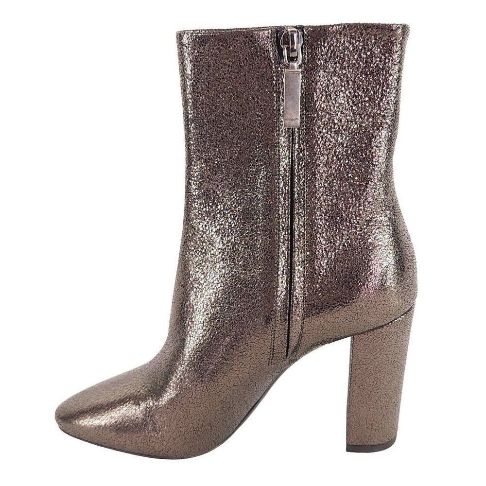 Saint Laurent Paris Saint Laurent Lou Ankle Boot 36 6 Metallic Leather Gun Metal Size US 6 / IT 36 - 5 Thumbnail