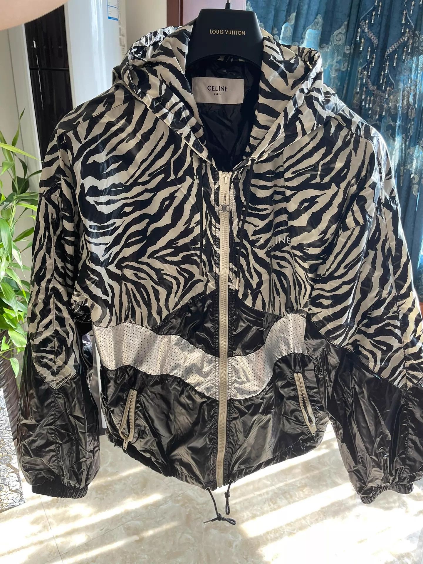 Celine Celine New Zebra Stripe Panelled Jacket 50 Tried Authentic Size US M / EU 48-50 / 2 - 2 Thumbnail