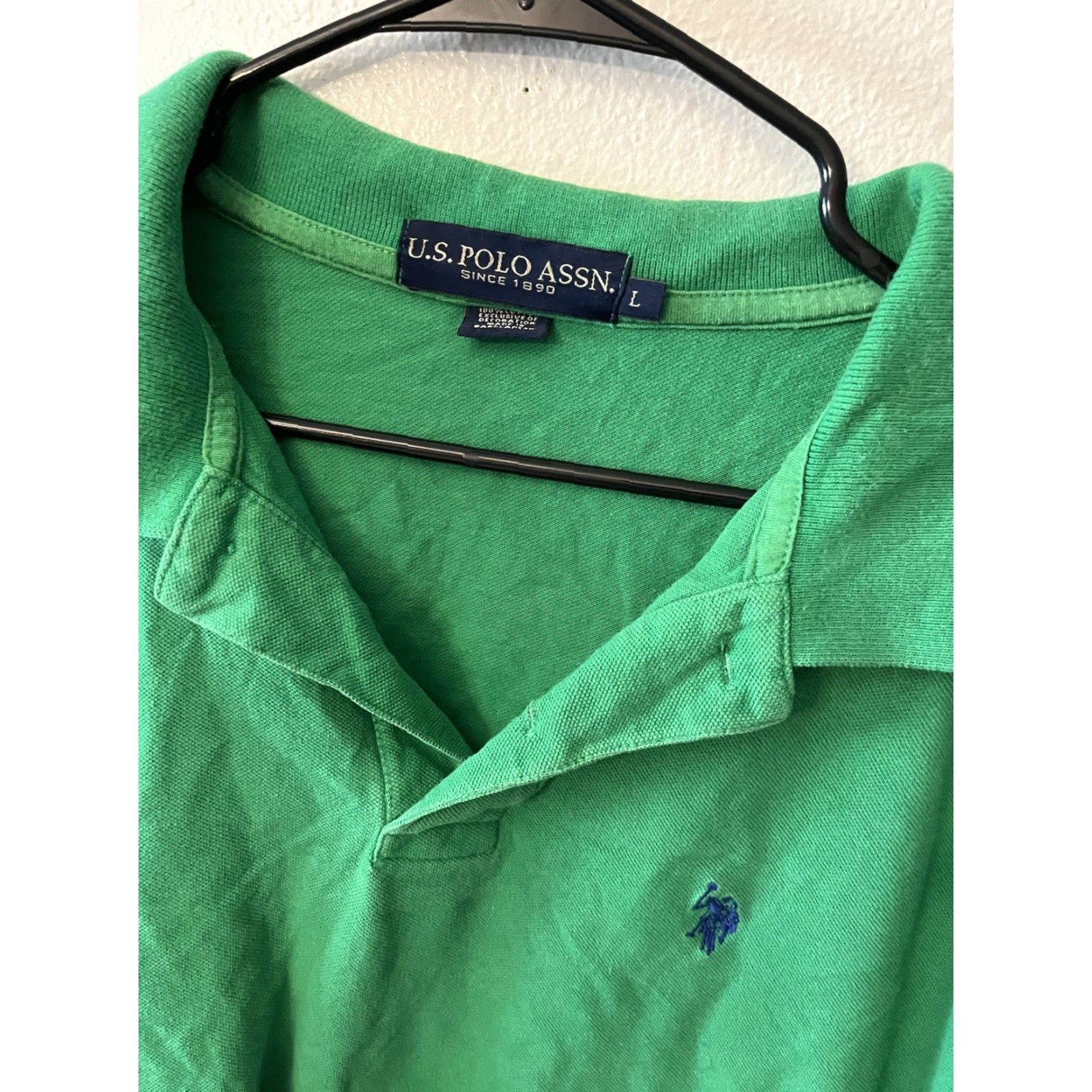 Vintage US Polo Assn. Green Short Sleeve Collared Polo Shirt Adult Large with Logo Mens Size US L / EU 52-54 / 3 - 2 Thumbnail