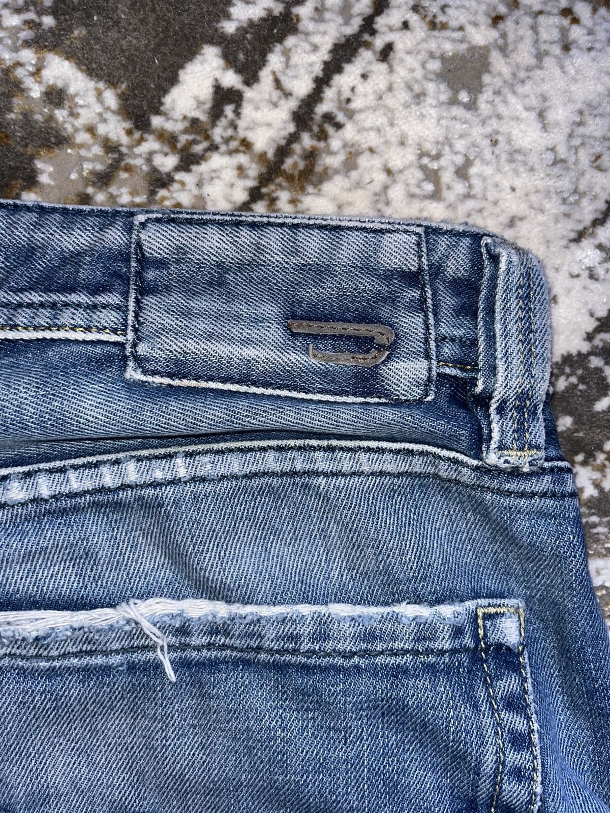 Diesel Blue Denim Ripped Jeans Size US 38 / EU 54 - 4 Thumbnail