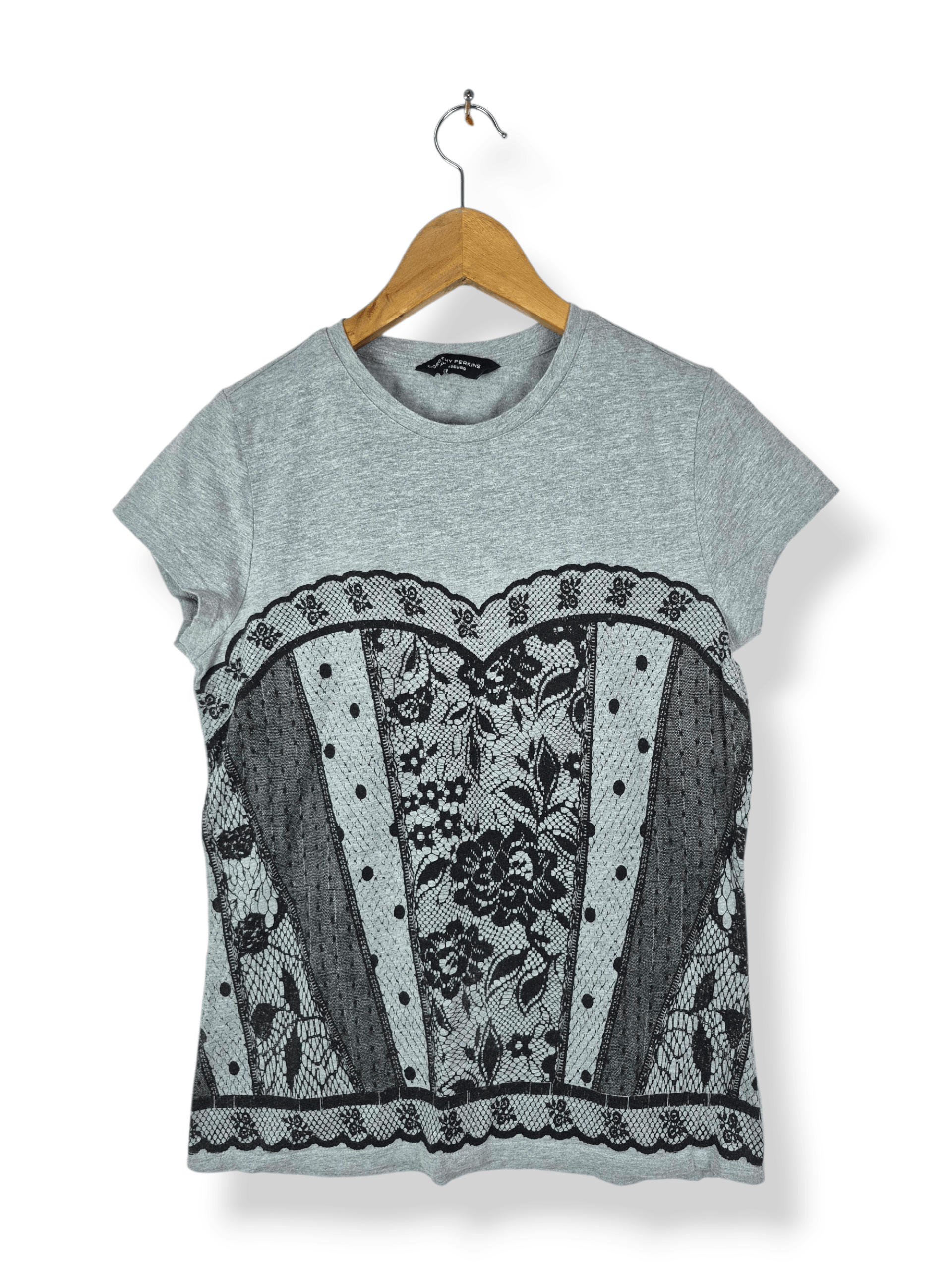 Other 🔥 Dorothy Perkins Black Laces Corset Tops Tee Size L / US 10 / IT 46 - 1 Thumbnail