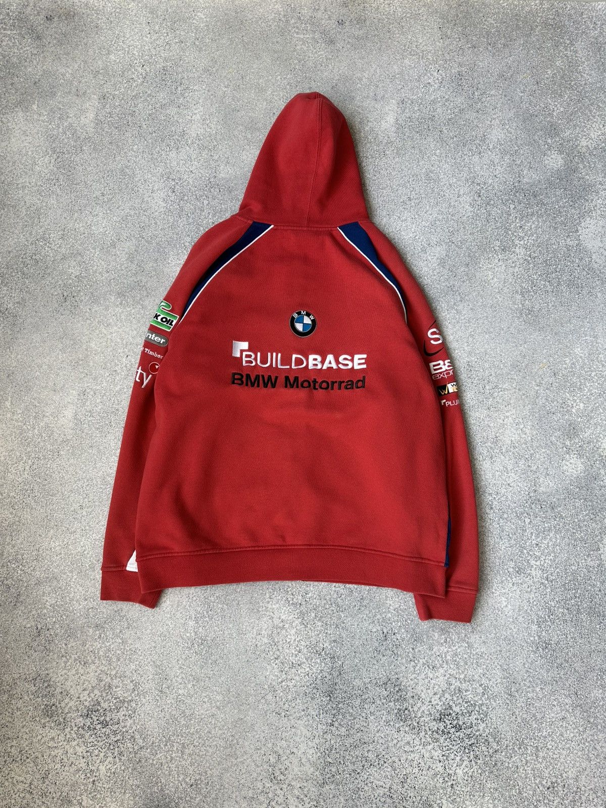 BMW Vintage BMW Motorrad Racing F-1 Men’s Zip Hoodie Sz L Size US L / EU 52-54 / 3 - 6 Thumbnail
