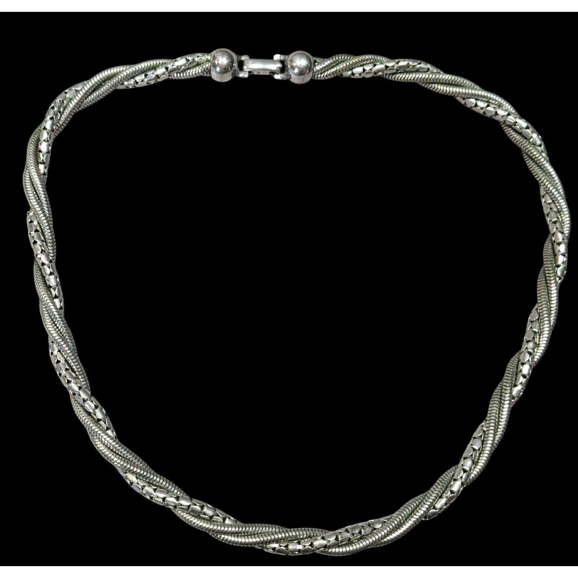 Other Elegant Twisted Multi-Chain Silver Tone Necklace Size ONE SIZE - 1 Thumbnail