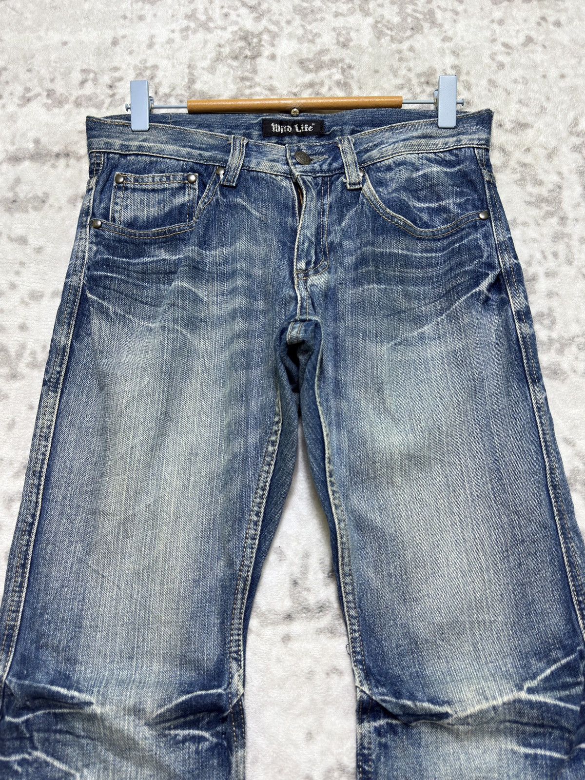 Vintage Vintage Wild Life Angel Wing Flared Y2K Denim Jeans Size US 29 - 3 Thumbnail