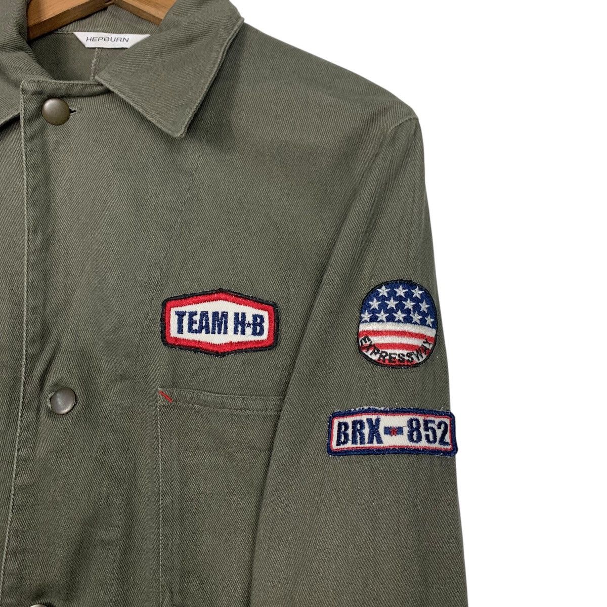 Japan Rags HEPBURN Olive Green Workwear Chore Jacket #2590-C117 Size US M / EU 48-50 / 2 - 9 Thumbnail