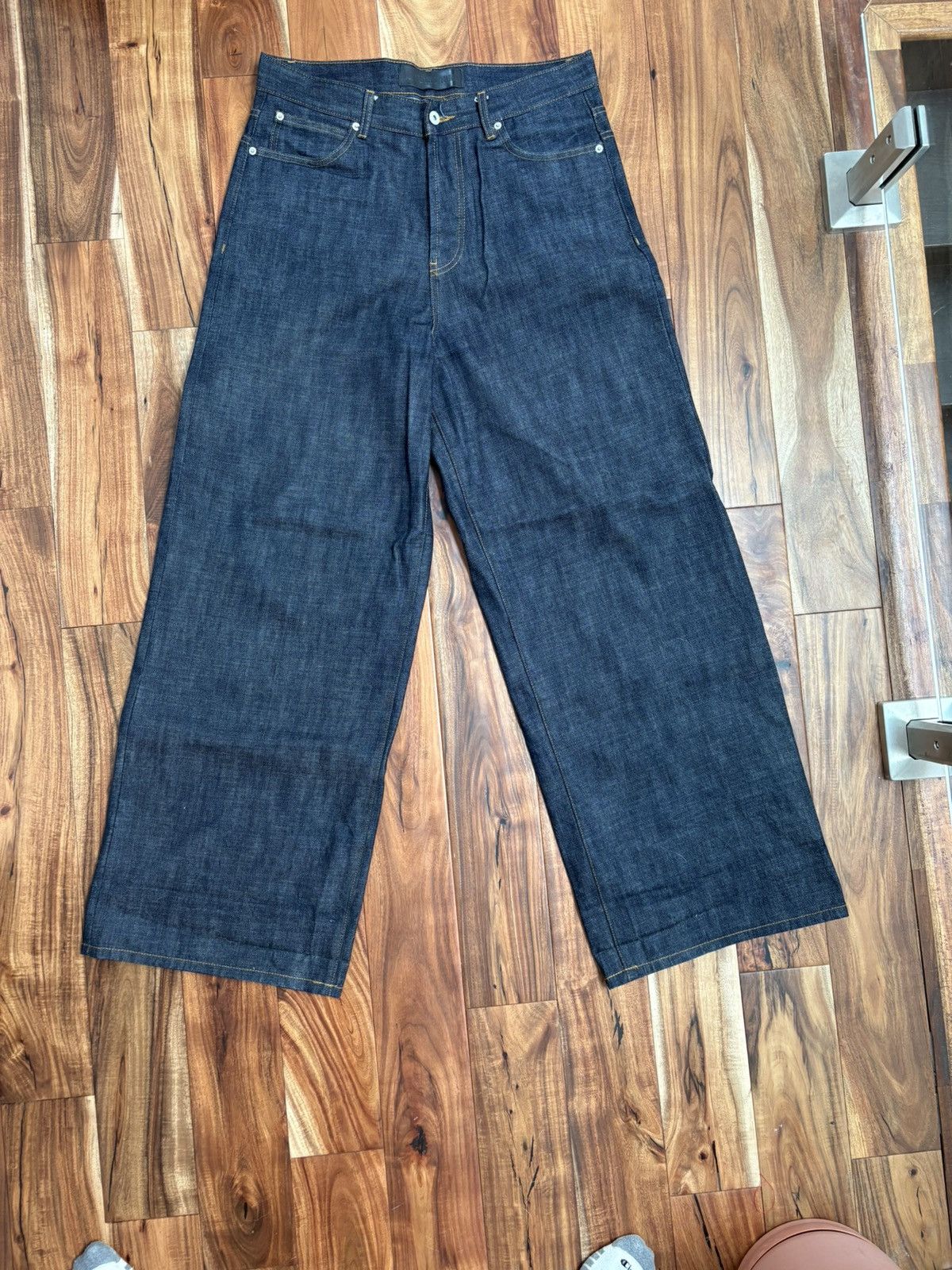 No Faith Studios RAW DENIM JAPANESE ULTRA LOOSE FIT BLUE | Grailed