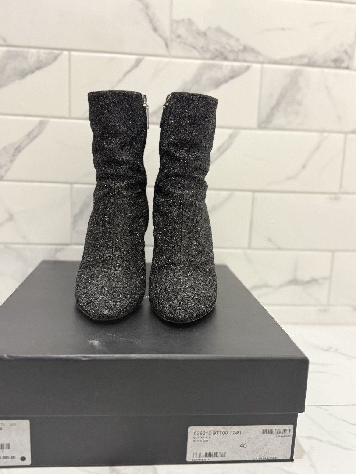 Saint Laurent Paris Saint Laurent Lou Glitter Ankle Boot Size US 9 / IT 39 - 9 Thumbnail