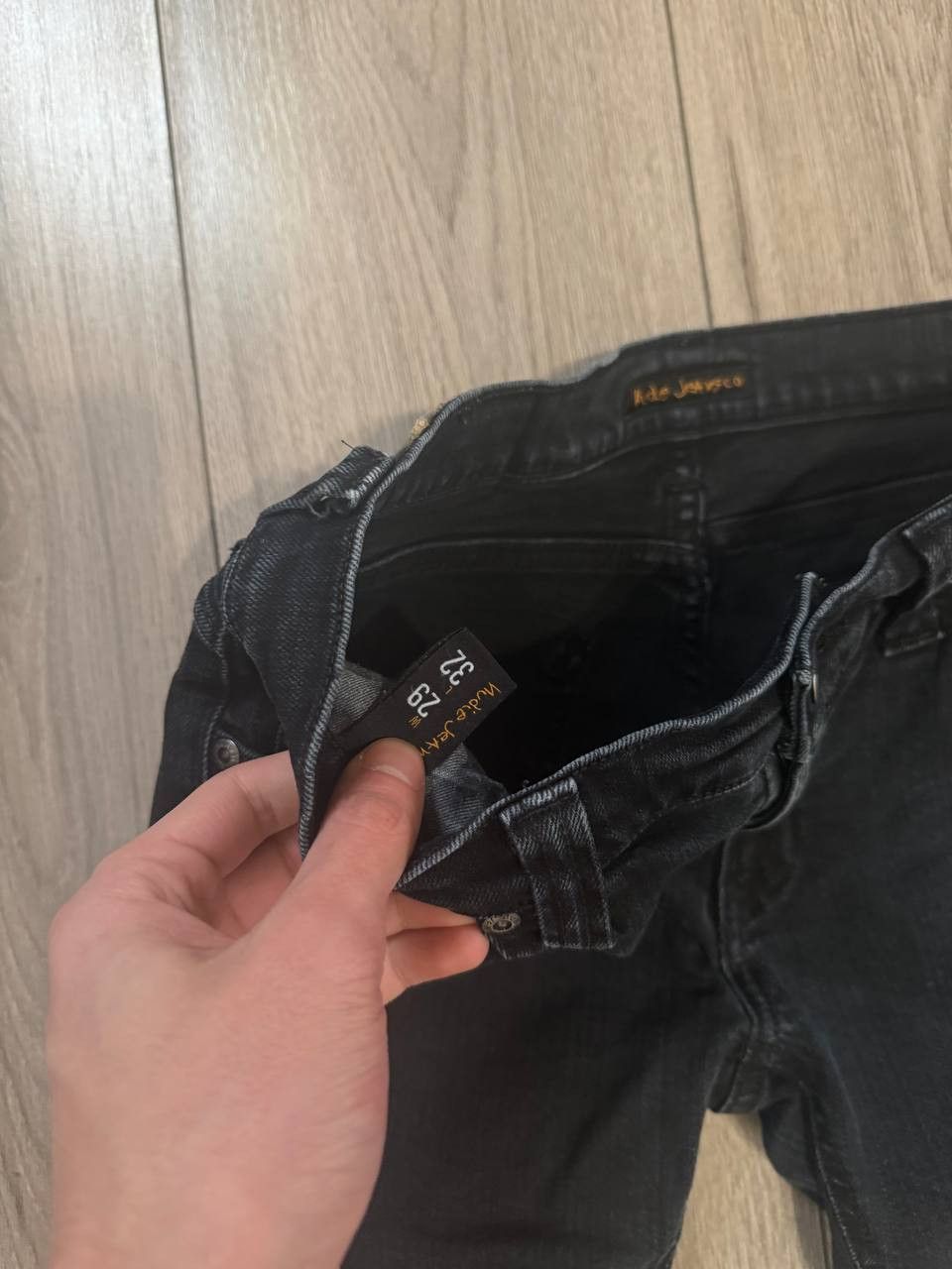 Nudie Jeans nudie jeans mens W29 L32 Black dark wash straight Size US 30 / EU 46 - 6 Thumbnail