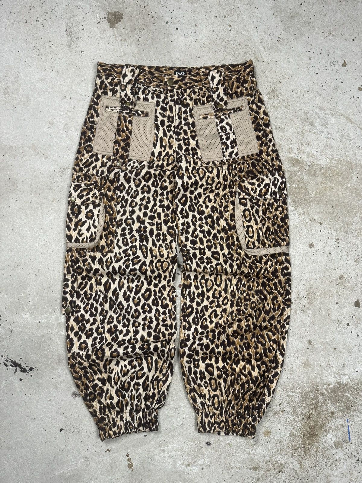 Dolce & Gabbana 2000s Dolce & Gabbana Leopard Print Baggy Cargo Pants Size 32" / US 10 / IT 46 - 1 Thumbnail