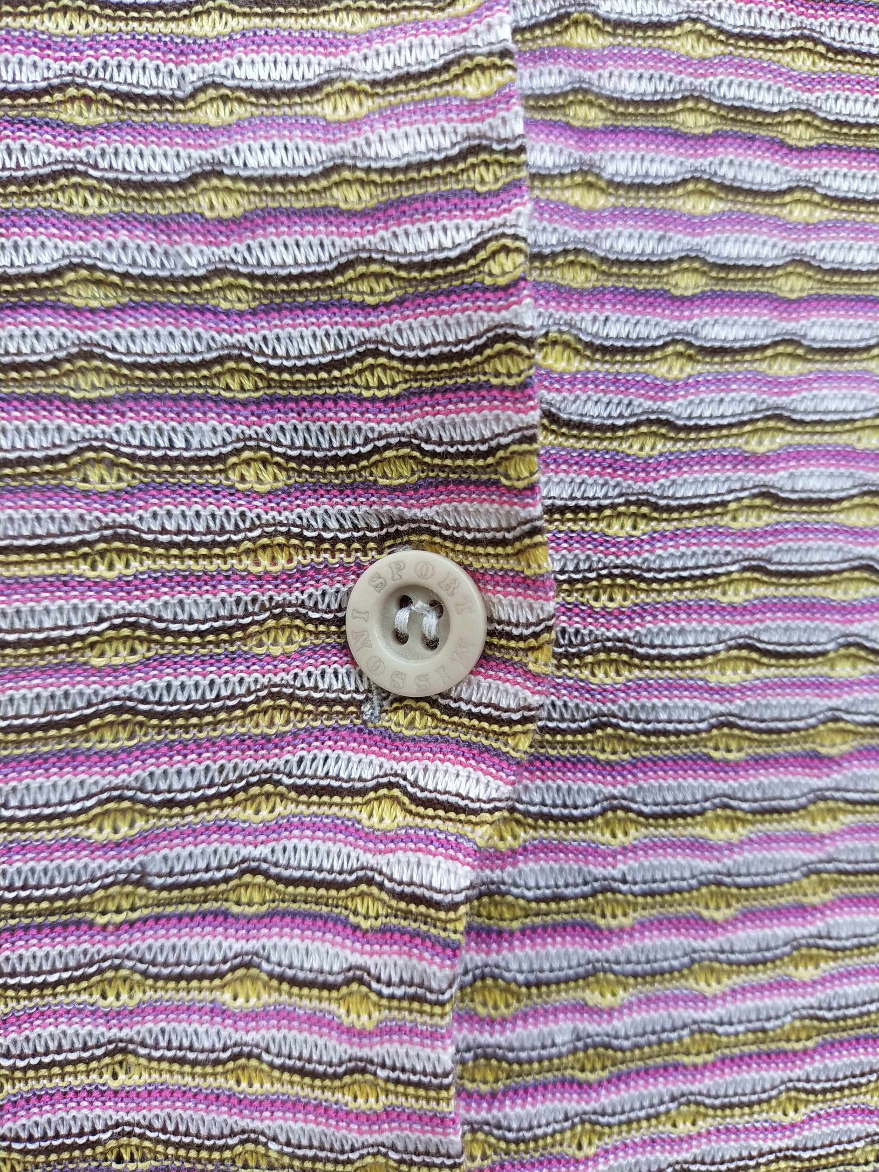 Missoni Vintage Sport Missoni Textured Knit Button Up Size S / US 4 / IT 40 - 4 Thumbnail