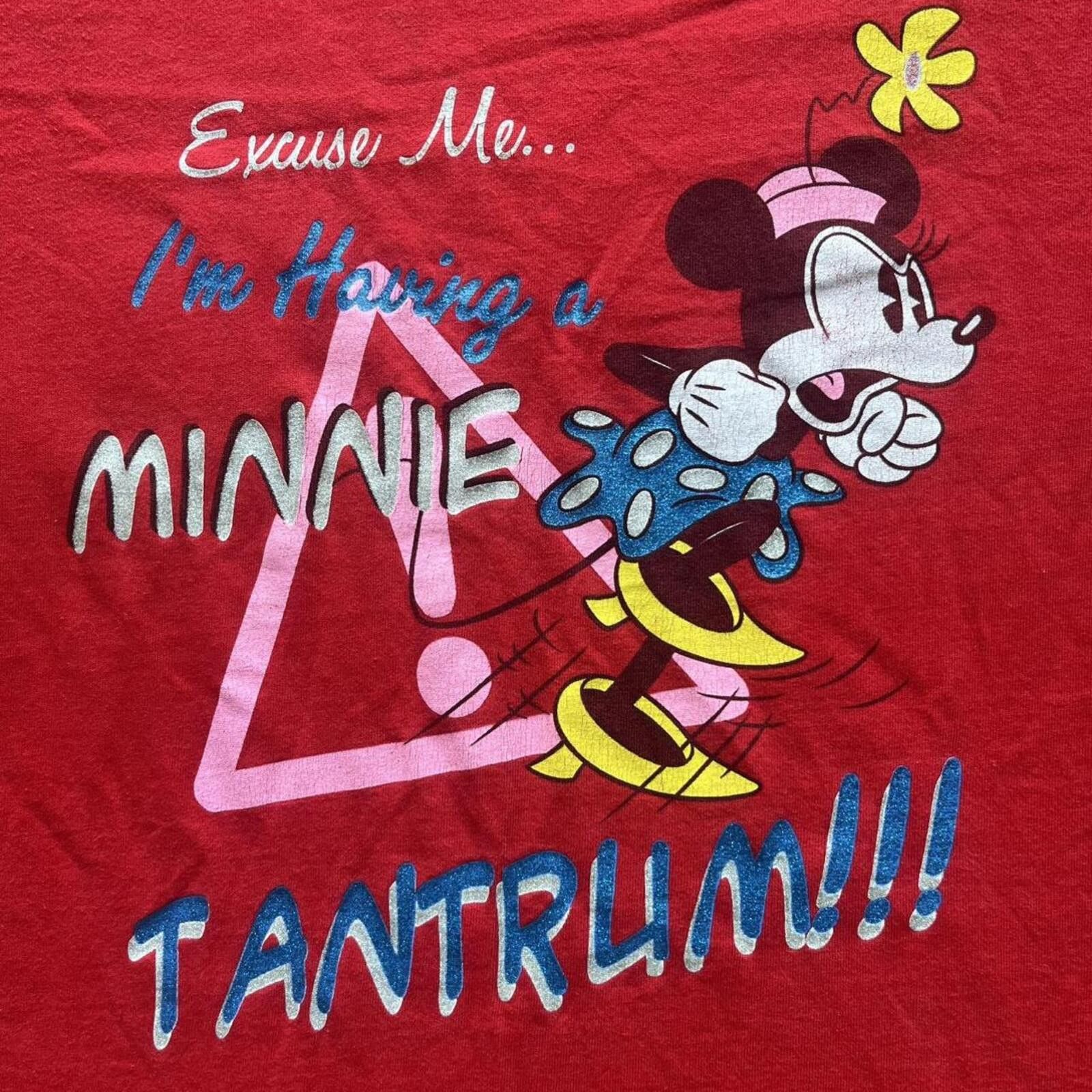 Disney Excuse Me Im Having A Minnie Mouse Tantrum Graphic T-Shirt Size US L / EU 52-54 / 3 - 2 Thumbnail