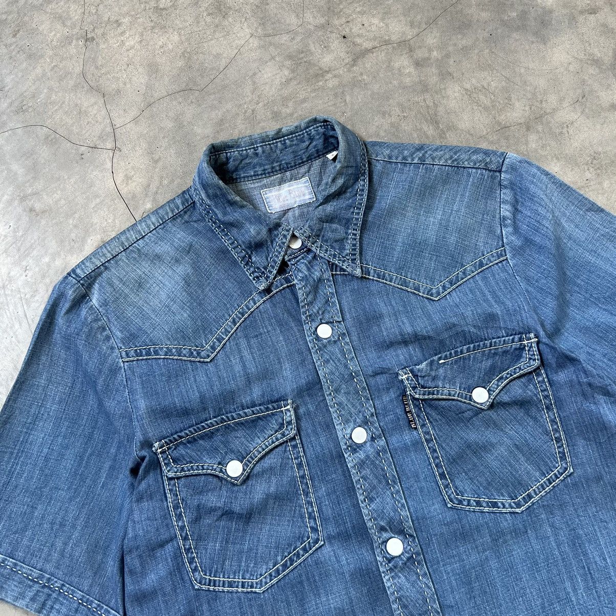 Blue Blue Japan Blue Blue Japan Kapital Style Indigo Denim Western Shirt Size US M / EU 48-50 / 2 - 3 Thumbnail