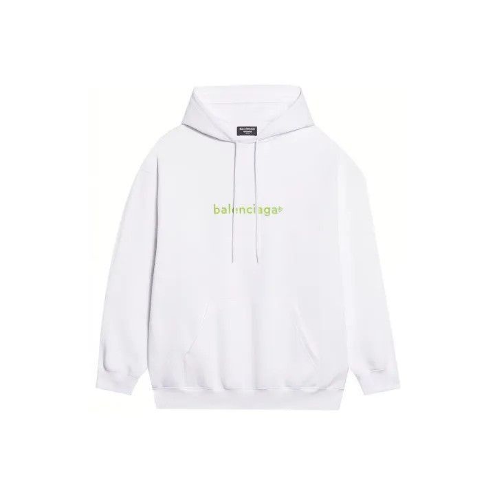 Balenciaga Balenciaga White Medium Fit Hoodie -2507