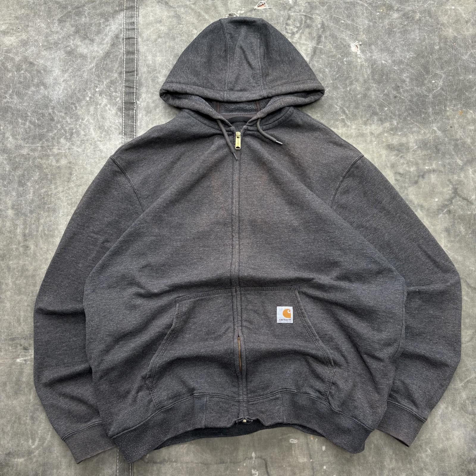 Carhartt Carhartt Loose Fit Workwear Grunge Faded Full Zip Hoodie Size US XL / EU 56 / 4 - 1 Thumbnail