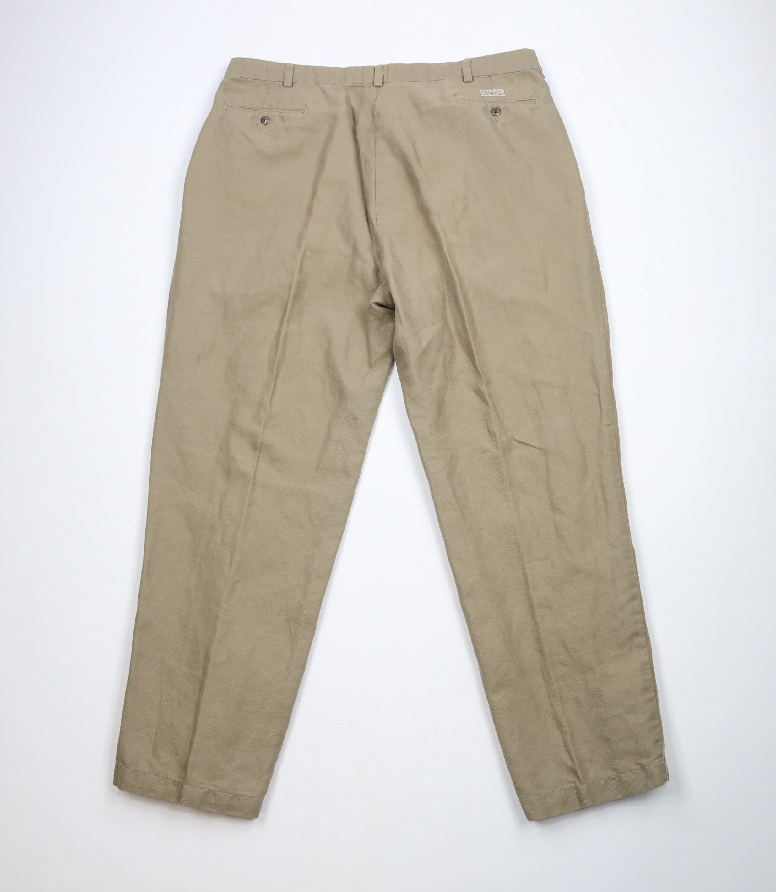 Ralph Lauren × Vintage Vintage 90s Ralph Lauren Blend Wide Leg Chino Pants Beige Size US 40 / EU 56 - 8 Thumbnail