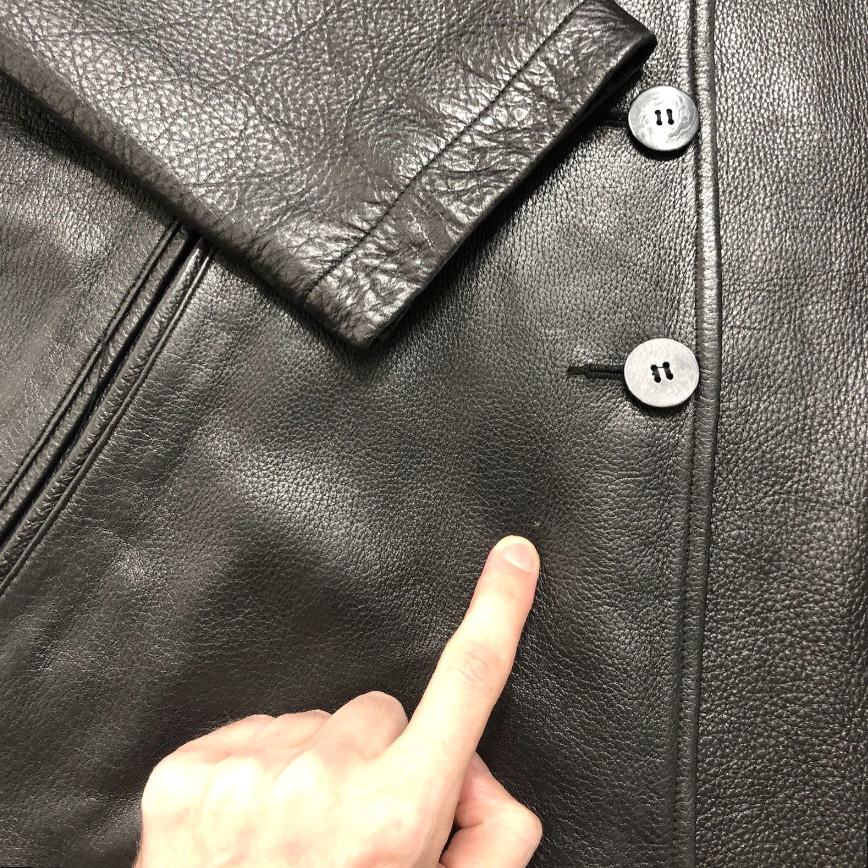 Vintage VINTAGE St. John Jacket Leather Black Button 5 Button Womens Large USA Made Overcoat Size L / US 10 / IT 46 - 6 Thumbnail
