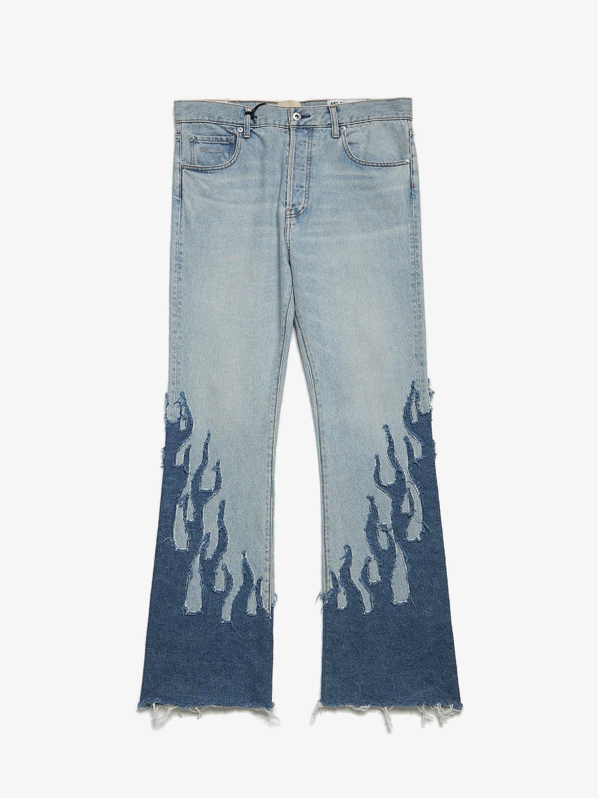 Gallery Dept. Blue Denim Fire Jeans Size US 34 / EU 50 - 1 Thumbnail