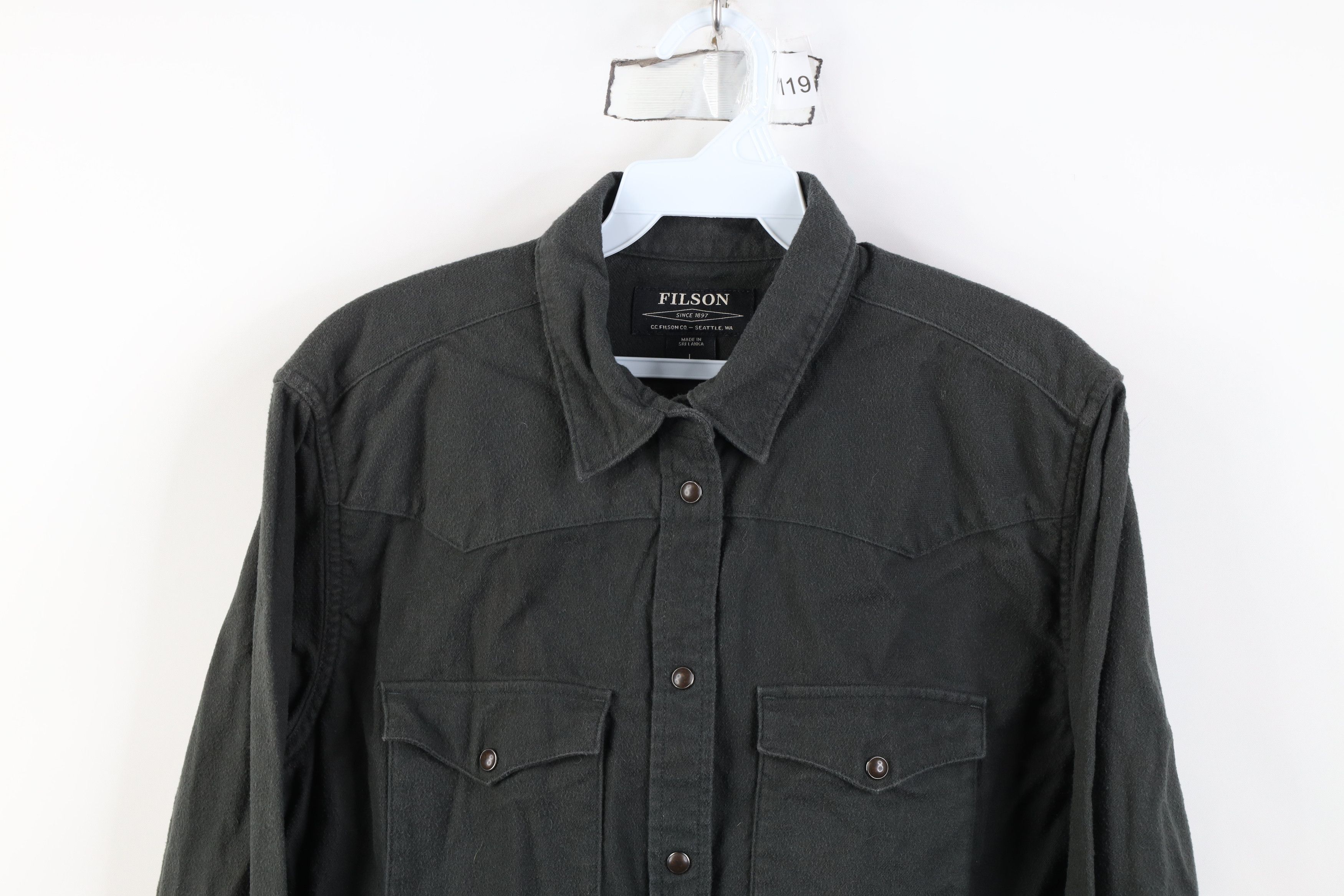 Filson CC Filson Western Redwood Flannel Snap Buton Shirt Black Size L / US 10 / IT 46 - 2 Thumbnail